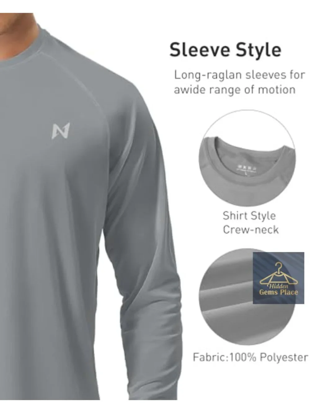 UPF 50+ Long Sleeve Rash Guard Shirt Men UV Quick Dry Sun Protection